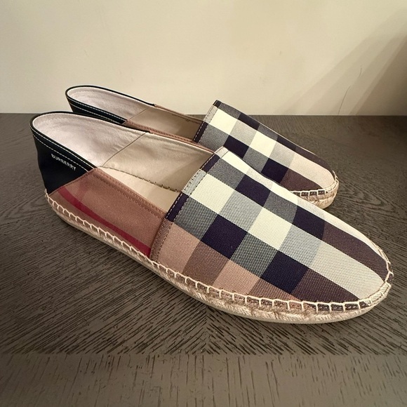 New Men’s Burberry Checkered Espadrilles size men’s US 12 UK 11 - Picture 2 of 13
